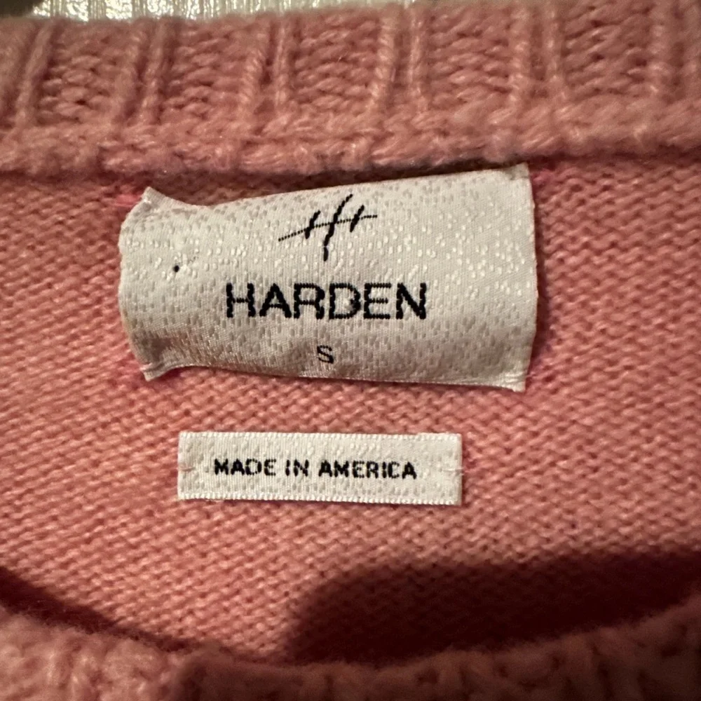 Harden Pink and Cream Cashmere Ombre Sweater - Size S